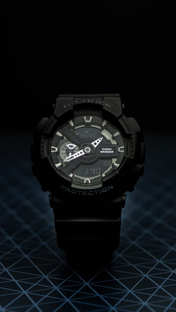 black robust g-shock watch