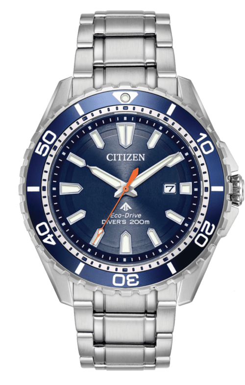 Full metal Citizen Promaster watch with blue dial