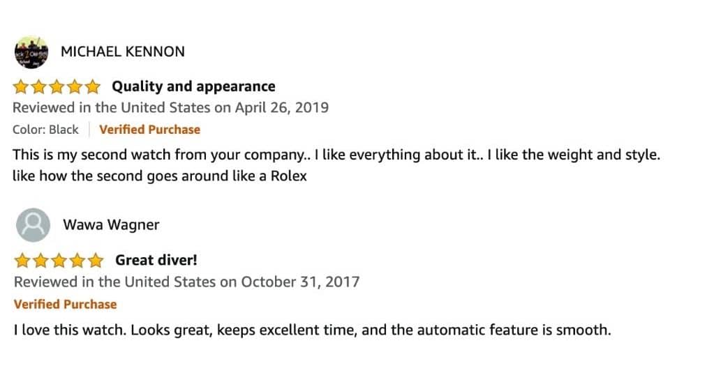 Positive feedback on Stuhrling watches